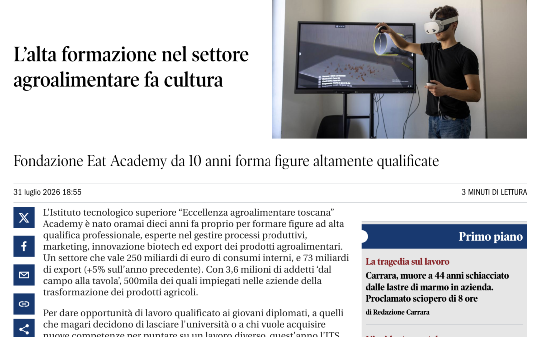 L’alta formazione nel settore agroalimentare fa cultura