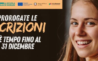 Prorogati i termini per le iscrizioni ai corsi 2024 – 2026